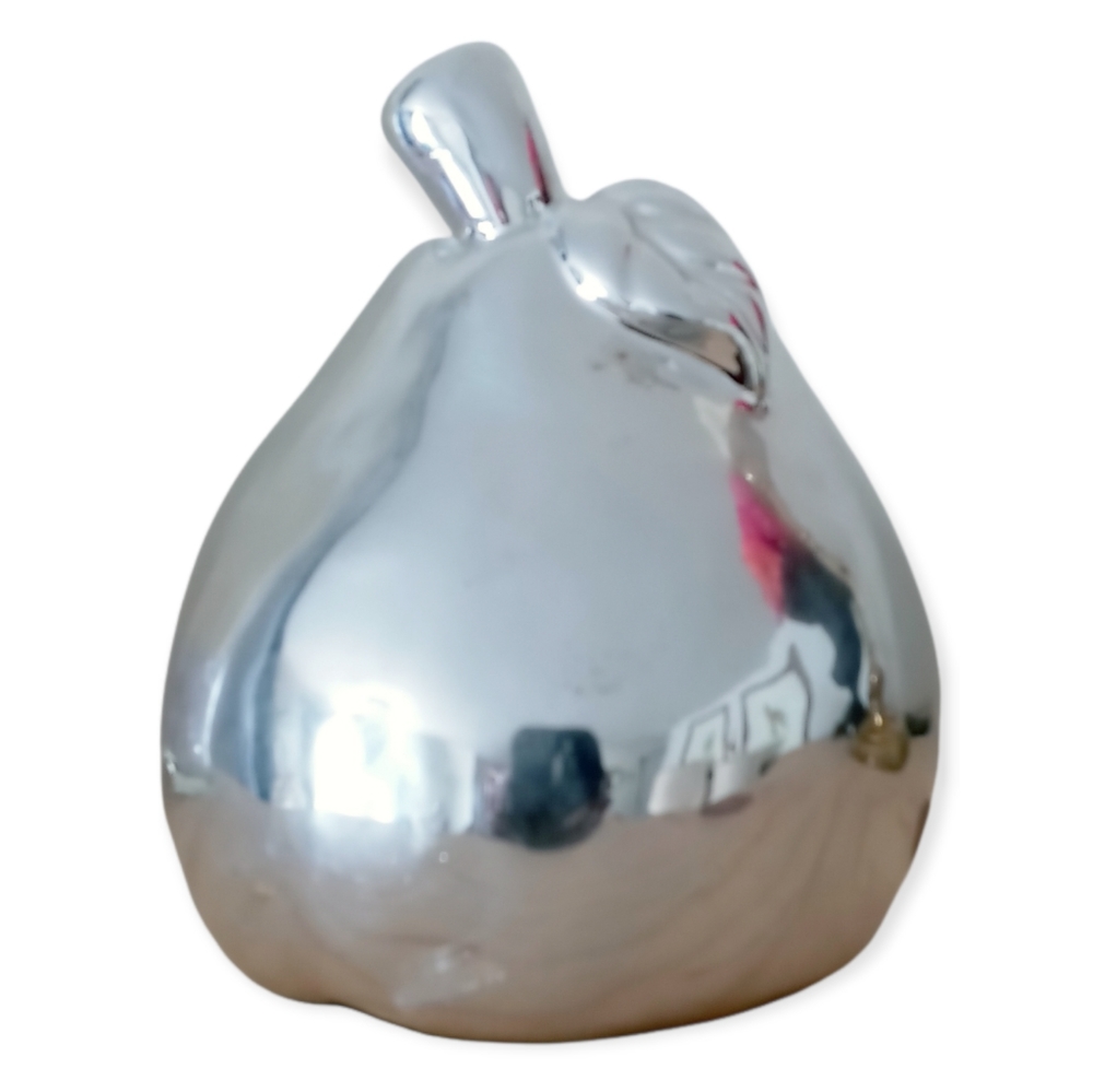 Chrome Pear Ceramic Pear